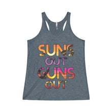 Suns Out Guns Out Next Level Tri-Blend Racerback Tank