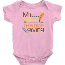 My First Thanksgiving Cute Baby Infant Onesie/Bodysuit or Tee Short or Longsleeve