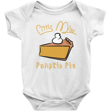 Little Miss Pumpkin Pie Cute Thanksgiving Onesie Bodysuit or Tshirt for Infants