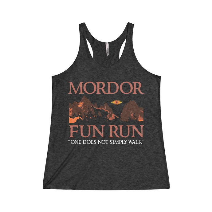 Mordor Fun Run Women's Tri-Blend Racerback Tank