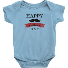 Cute Happy Father's Day Onesie Bodysuit or Infant / Toddler Tee with Mustache