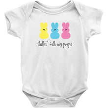 Cute and Funny Chillin With My Peeps Bunny Easter Baby Onesie