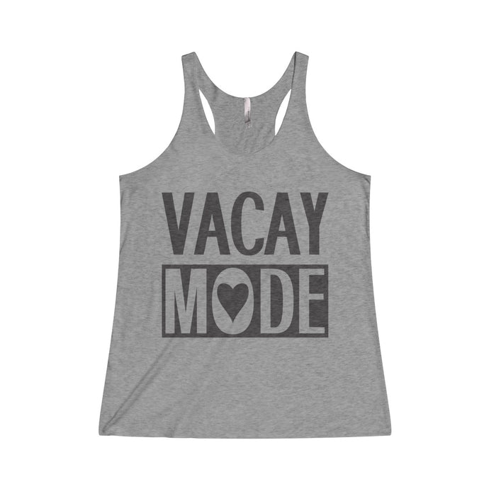 Vacay Mode Women's Tri-Blend Racerback Tank-Printful