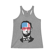 Abraham Lincoln July 4 Women's Tri-Blend Racerback Tank