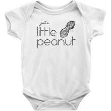 Cute "Just a Little Peanut" Baby Onesie Bodysuit or Infant / Toddler T-Shirt Top - Boys or Girls