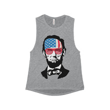 Abraham Lincoln July 4 Women's Flowy Scoop Muscle Tank