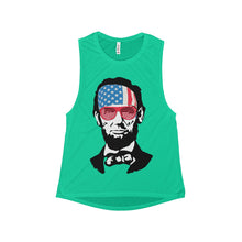 Abraham Lincoln July 4 Women's Flowy Scoop Muscle Tank