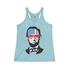 Abraham Lincoln July 4 Women's Tri-Blend Racerback Tank