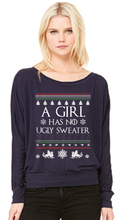 Women's All I Want for Christmas is Snow Medieval Thrones Style Off Shoulder Sweater