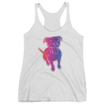 Bright, Glowing, Neon Pitbull Art Women's tank top