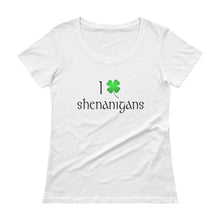 I Love Shenanigans St. Patrick's Day Ladies' Scoopneck T-Shirt