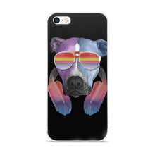 Throw Back Pitbull with Sunglasses Headphones iPhone 5/5s/Se, 6/6s, 6/6s Plus Case