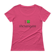 I Love Shenanigans St. Patrick's Day Ladies' Scoopneck T-Shirt