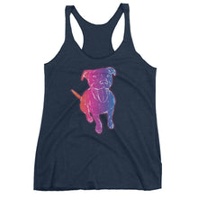 Bright, Glowing, Neon Pitbull Art Women's tank top