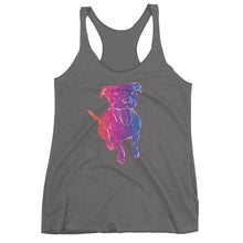 Bright, Glowing, Neon Pitbull Art Women's tank top