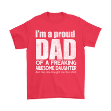 I'm a Proud Dad of an Awesome Daughter Men's Fathers Day Shirt