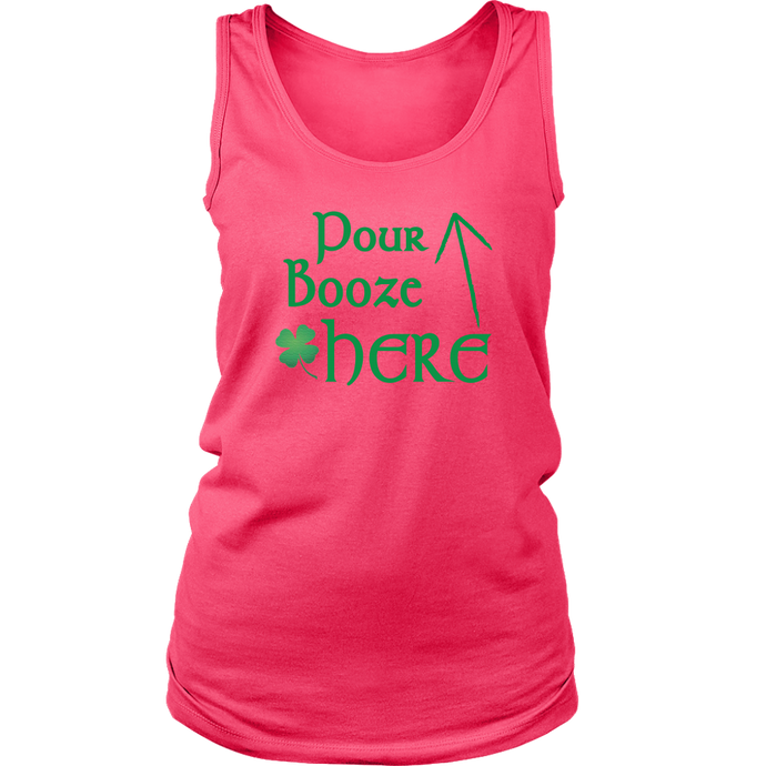 Pour Booze Here St. Patrick's Day Tank Top