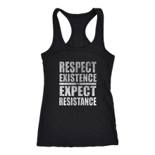 Women's Racerback Tank Respect Existence Expect Resistance