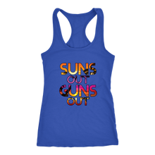 Suns Out Guns Out Funny Ladies Tank Top by Next Level