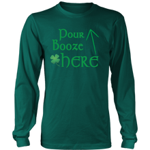 Pour Booze Here St. Patrick's Day Long Sleeved Shirt